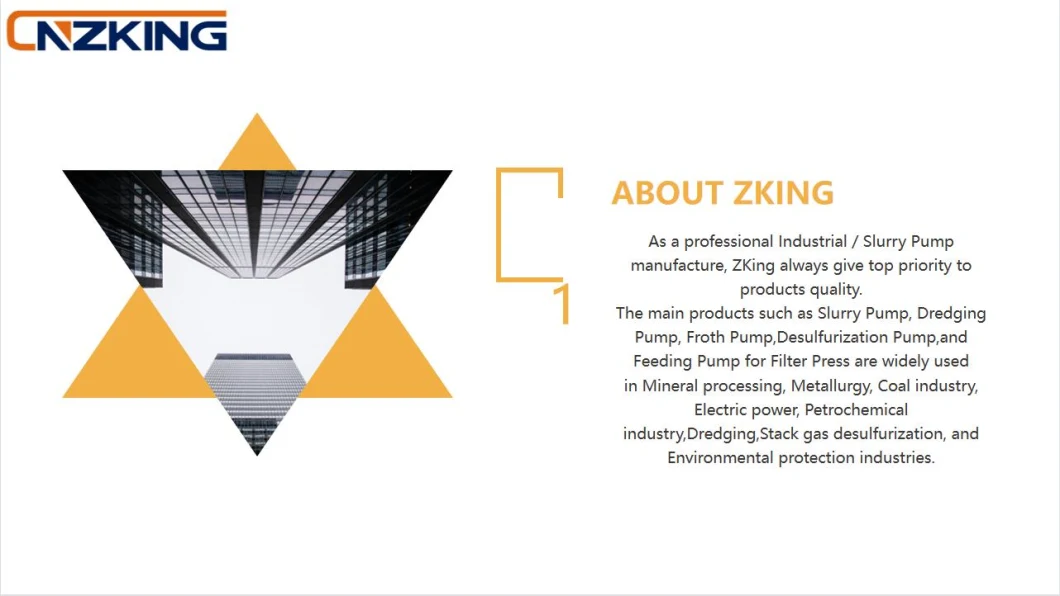 Cnzking Horizontal Centrifugal Heavy Duty Wear-Resisting Mining Froth Pumps